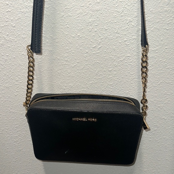 Michael Kors Black and Gold Crossbody Bag - Picture 2 of 3